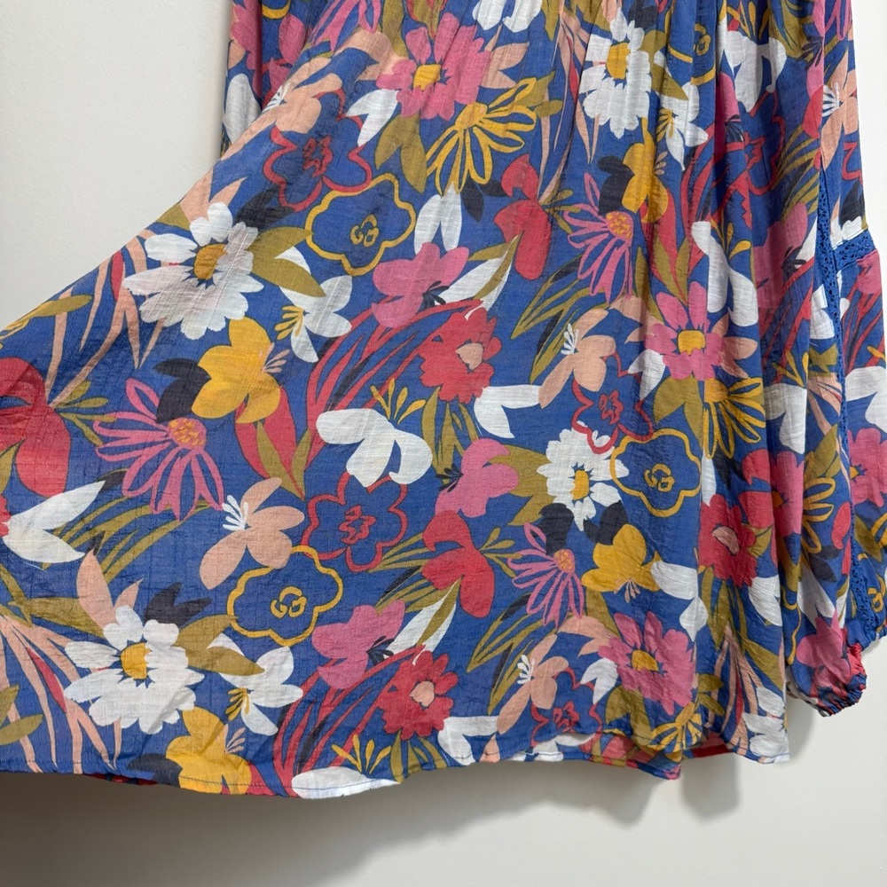 Zac & Rachel Floral Flowy Boho Peasant Top 3X - Picture 7 of 14